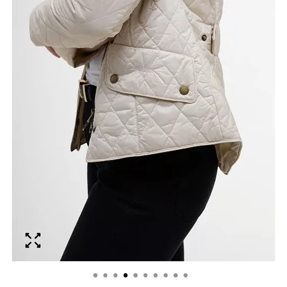 Barbour Women's Beige Quilted Utility Jacket - Picture 5 of 8